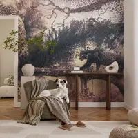 Coloray Vliesbehang - Bruin Snellijm Behang - 152x104 cm - Bosthema Muurschildering - Slaapkamer behang Dieren - Fotobehang Vlies - Slaapkamer behang