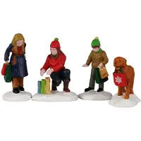 Lemax Festive holiday shoppers set of 4