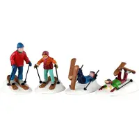 Lemax Ski school lessons, set of 4 ornament