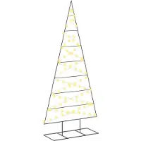 vidaXL - Metalen - kerstboom - KUOPIO - 210 - cm - Warmwit - Poedercoated - staal