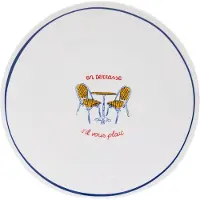 Secret De Gourmet Fra Dessertbord - Porselein - Ø19xH2cm - Set van 6 stuks - Tafel met Stoelen