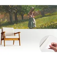 Wallfluent Zelfklevend Fotobehang - Groente Vliesbehang - 250x104 cm - Herfstmiddag Fotobehang - Hal behang Landschappen - Polyester Behang - Luchtbelvrij Behang