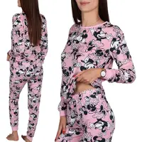 Sarcia.eu DISNEY Minnie Mouse VELOURS, tweedelige pyjama voor dames, WARME pyjama met lange mouwen