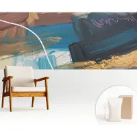 Wallfluent Fotobehang - Bruin Vliesbehang - 250x104 cm - Abstract Patroon Muurschildering - Slaapkamer behang Deel - Fotobehang Vlies - Slaapkamer behang
