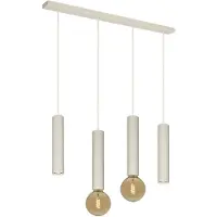 Fantasia Taboo pendellamp met 4 lichtpunten in beige, uit de Deco collectie - stijlvolle hanglamp voor woonkamer of eetkamer