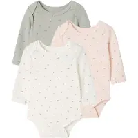 Vertbaudet Set van 3 babyrompers met lange mouwen