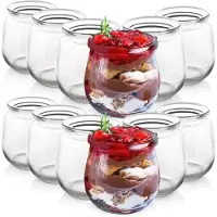 Orion Yoghurtpot en Dessert 300 ml 12 stuks - Oats Potje - Dessertpot - Yoghurtbeker - Yoghurt en Muesli Beker - Lunchpot - Saladebeker - Salad