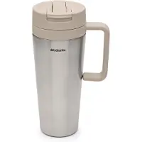 Brabantia drinkbeker Make & Take zacht beige - RVS - dubbelwandig - 1 L