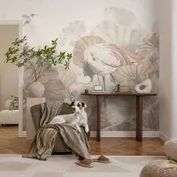 Coloray Vliesbehang - Beige Snellijm Behang - 312x219 cm - Elegante Natuur Fotobehang Vlies - Hal behang Landschappen - Muurschildering - Woonkamer behang