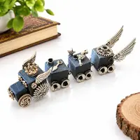 VHV - Handgemaakte Trein sleutelhanger - Met sleutelring - Houten - 3x10cm - Ornamenten - Tashanger - Sleutelhanger voor dames en heren - Cadeau voor Kinderen, Tieners & Volwassenen