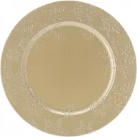 Chomik Gouden Onderschotel 33cm met Sneeuwvlokken Patroon
