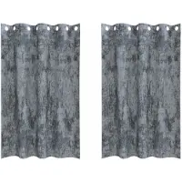 vidaXL Velvet Gordijnen 2 st Zilvergrijs 175 x 140 cm Fluweel