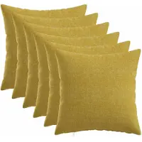 vidaXL Kussensloop 6 st HEERLEN Lichtgroen 40 x 40 cm Stof