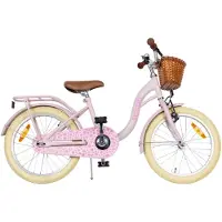 Aventuri Fairy 3.0 Meisjesfiets 18 Inch - Kinderfiets voor 5 tot 7 Jaar - 110-125 cm - Met Standaard - Roze