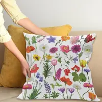 Abakuhaus Bloem Kussenhoes, Farbige Rozen Tulpen, voor de Binnen of Buiten Gebruik Geschikt met Ritssluiting Wasbare Stof, 40 x 40 cm, Meerkleurig