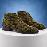 Lureaux Moss Velvet Paisley High - PRE ORDER - - Nette Kleurrijke Schoenen Met - Of Zonder - Print - Heren