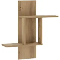 vidaXL Wandplank Artisanaal eiken 59 x 17 x 63 cm Bewerkt hout