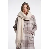 Rino & Pelle sccarf with fringes gella.7002612 999022 birch