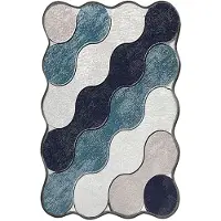 Conceptum Hypnose Asir - Badmat - Blauw, Donkerblauw, Wit ,Beige - 12 x 70 x 12