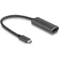 DeLOCK - Videoadapter - 24-pins USB-C (mannelijk) naar HDMI (vrouwelijk) - 20 cm - Grijs - ondersteunt 8K 30 Hz (7680 x 4320), ondersteuning voor 3D-video, ondersteuning voor DP Alternate Mode