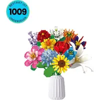 WOMA Bloemenpakket Speelgoed Set Geschikt Voor Iego - Bloemen Boeket - Vanaf 6 Jaar - 1009 Bouwstenen - Bouwpakket - STEM Speelgoed - Speelset - Bouwspeelgoed - Inclusief Handleiding