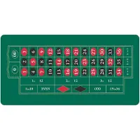 Relaxdays Roulette-mat, 60x120 cm, pokeronderlegger met opbergrol, antislip rubberen ondergrond, geschikt voor casinospellen, groen