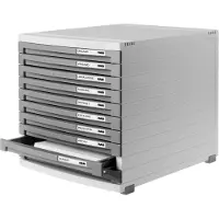 HAN CONTUR 1510-19 Ladebox Lichtgrijs DIN A4, DIN B5, DIN C4 Aantal lades: 10