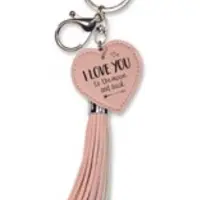 Miko Sleutelhanger Tassel I Love You Roze