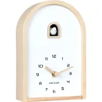 Karlsson Curva Cuckoo Wandklok | Met Koekoeksklok | 16.8x24.8x6.4cm | Light hout