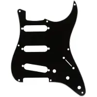 Fender Vintage-Stijl Pickguard, '57 Stratocaster, 8-Hole - Zwart 3-Laags