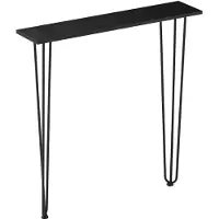 En.casa Console tafel Kokemäki met pinpoten 82x80x18 cm zwart
