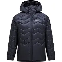 Peak Performance - Donsjassen - M Elevate Liner Hood Black voor Unisex van Gerecycled Polyester - Maat S - Zwart