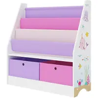 En.casa Kinderboekenkast Neda opbergkast 74x71x23 cm oceaan motief