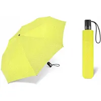 Happy Rain Automatische Parapluie Geel met Stippen & Hoesje