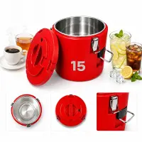 HDM Gastronorm Thermos 15L Rood - Ideaal voor Dranken & Maaltijden
