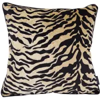 NOVÉE Zebra muse kussenhoes | 45x45 cm | velvet/polyester