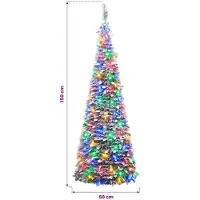 vidaXL Pop-up kerstboom met led 150 cm 100 LED's PVC Groen en wit