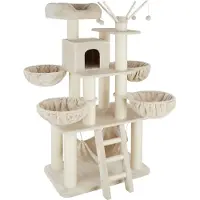 TecTake - Krabpaal Gismo beige / wit XXL - 403325