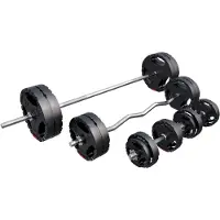 Gorilla Sports Halterset 100 kg Kunststof Gripper - 30 mm