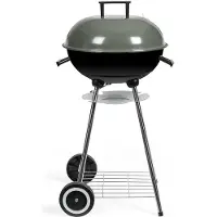 Livoo Charcoal barbecue - - DOC172K - ø41 cm - Chrome-plated steel grill - Height 69.5 cm - Handles - 2 toothed wheels