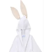 CHPN - Badjasje - Baby badjas - Badjas voor je kindje - Konijn - Met kam en borsteltje - Universeel - Schattig badjasje - Badcape - Wit