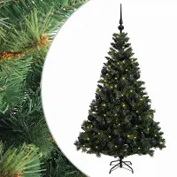 vidaXL - Kunstkerstboom - met - kerstbal - 120 - cm - 150 - LED's - Warmwit