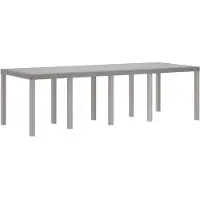 vidaXL Weerbestendige tuintafel, lichtgrijs, 250 x 100 x 73 cm, polyrotan