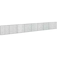 vidaXL - Gabion - met - 5 - mm - Draad - en - 5x10 - cm - Gaas - 850x20x100 - cm