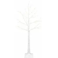 vidaXL - Berken - kerstboom - Wit - 22 - x - 22 - x - 120 cm - Kunststof - 174 - LED's