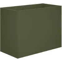 vidaXL Plantenbak Olijfgroen 80 x 40 x 60 cm Koudgewalst staal