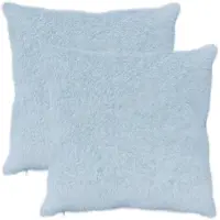 vidaXL Kussensloop 2 st HEERLEN Lichtblauw 65 x 65 cm Nep Konijnenbont