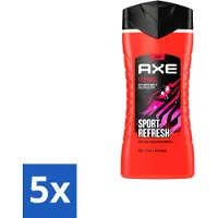 Axe 5 x – Douchegel – Sport Refresh – 250 ml - Voordeelverpakking - 5 stuks