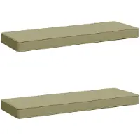 vidaXL 2-delige Bankkussens VUGHT 2 st 100% Polyester Lichtgroen