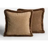 Loberon Kussenhoes set van 2 Hazelb bruin